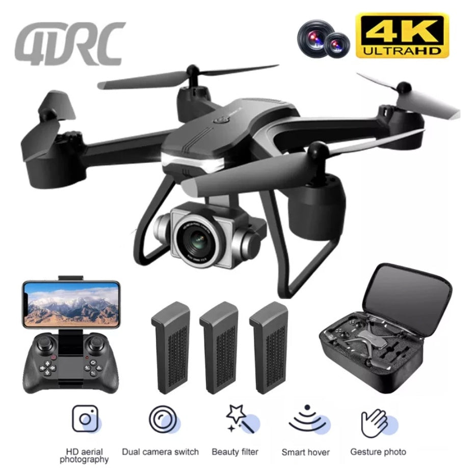 Shop 4DRC V14 Professional Drone 6K HD Dual Camera Wifi FPV Portable RC Quadcopter 2 BATTERY,Drones Suitable For Adults & Beginners