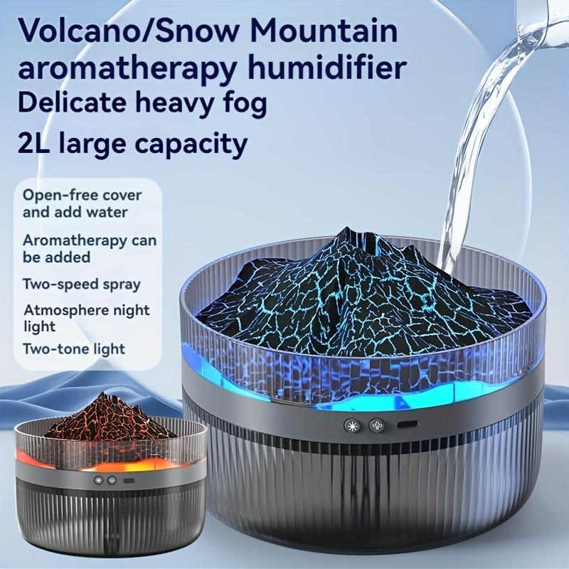 Shop Color LED Mood Simulation Volcano Flame Light Humidifier Aromatherapy Diffuser For Bedroom, Office, Living Room