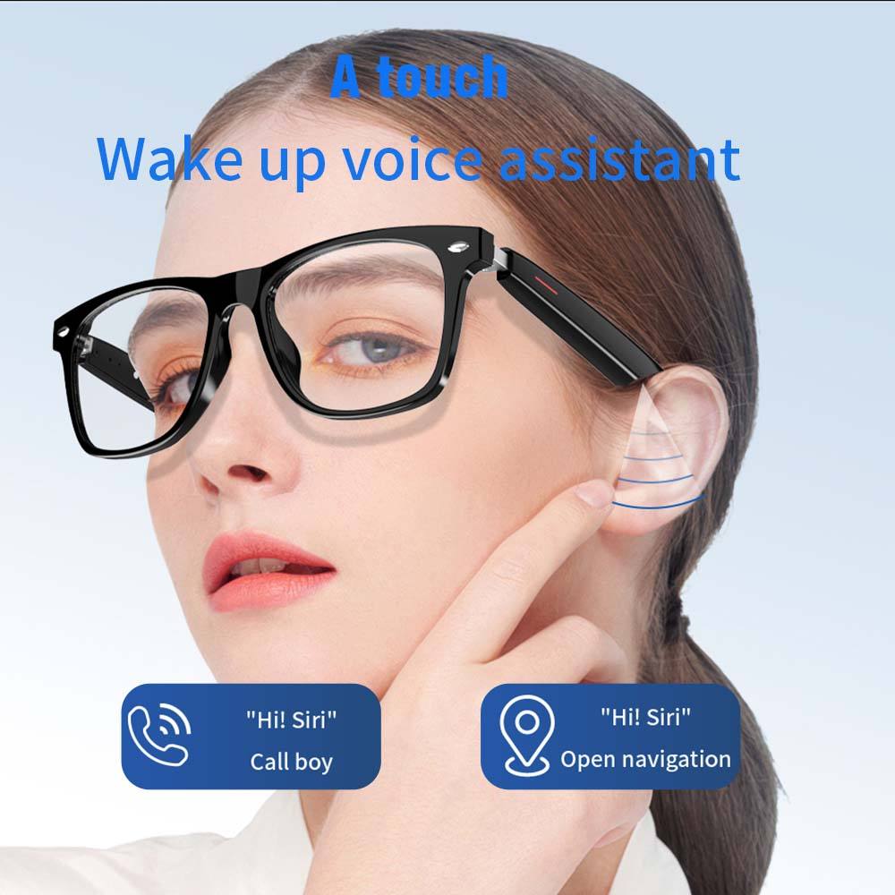 Shop Smart Glasses Outdoor Smart Sport Hands-Free Call Music Headphone Anti-Blue Eyeglasses Wireless BT Voice Sunglasses