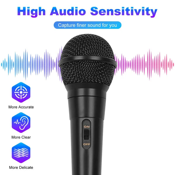 Shop Handheld Wired Microphone Dynamic Vocal Mic With Professional Studio & Live Performance