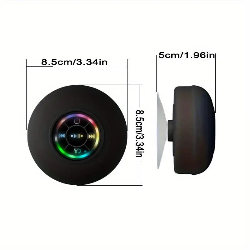 Shop Wireless Speaker In The Bathroom - Audio, USB Charging Button Control, With Suction Cup, Secure Installation - Wireless Connection