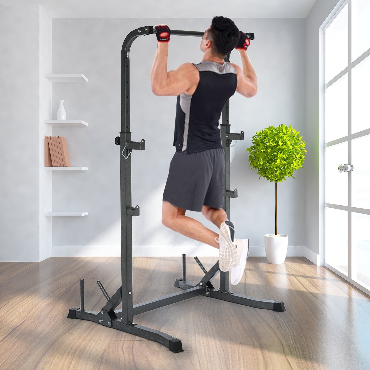 Shop Half Frame Barbell Squat Rack Pull-Up Multi-Function Fitness Equipment
