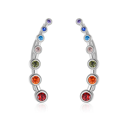 925 Sterling Silver Chakra Earrings Yoga Jewelry for Women Girls
