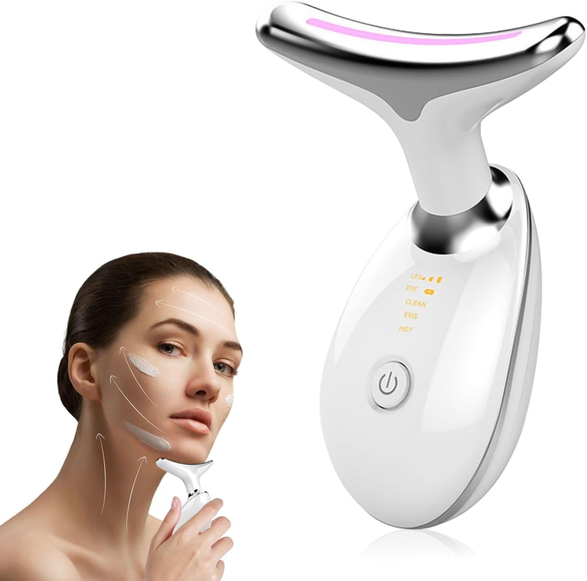 Shop Neck Face Massager Face Sculpting Tool 3 Colour Modes And Vibration For Facial Massager For Double Chin
