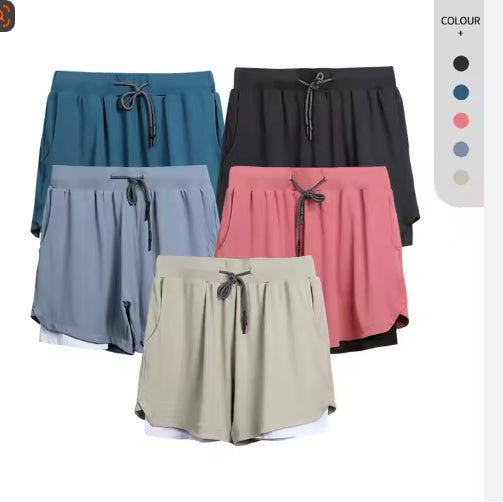 Shop Quick Dry 2 In 1 Gym Shorts Breathable
