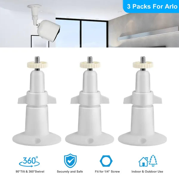 Shop 3 Packs Security Camera Wall Mount For Arlo 360 Degree Adjustable Camera Holder Garden Patio Screw Mount
