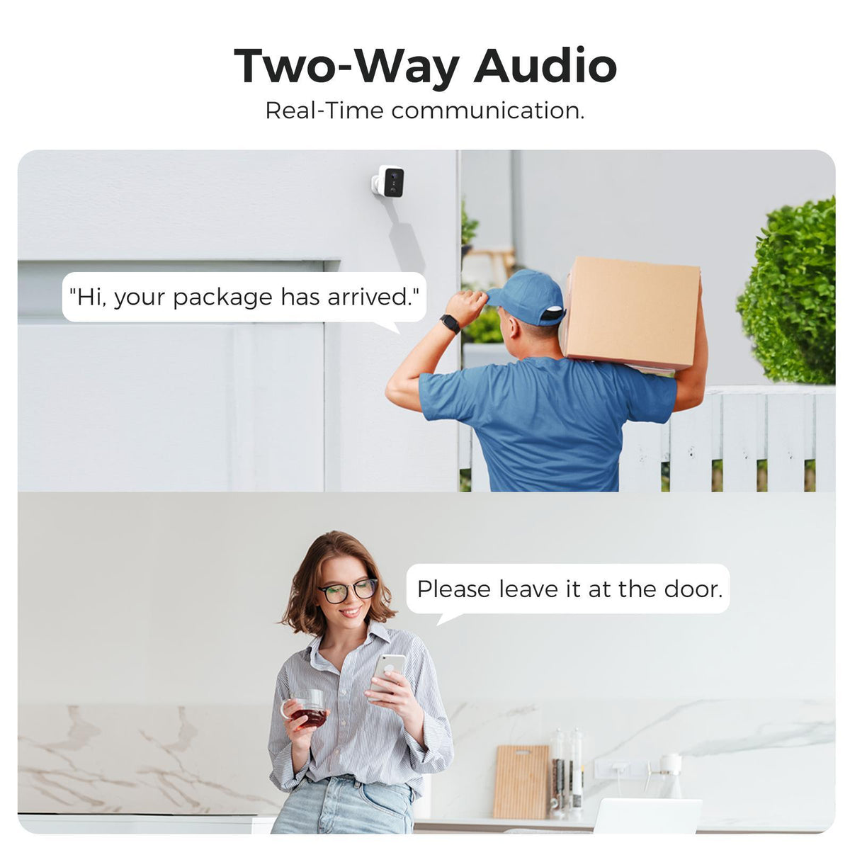 Shop Wireless Security Camera 143 Degree Wide Angle Infrared Night Vision Human Body Sensing  Dual Identification Detection
