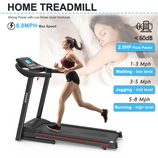 Shop Fitshow App Home Foldable Treadmill With Incline, Folding Treadmill For Home Workout, Electric Walking Running Treadmill Machine 5 LCD Screen 250 LB Capacity Bluetooth Music