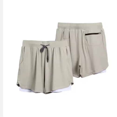 Shop Quick Dry 2 In 1 Gym Shorts Breathable