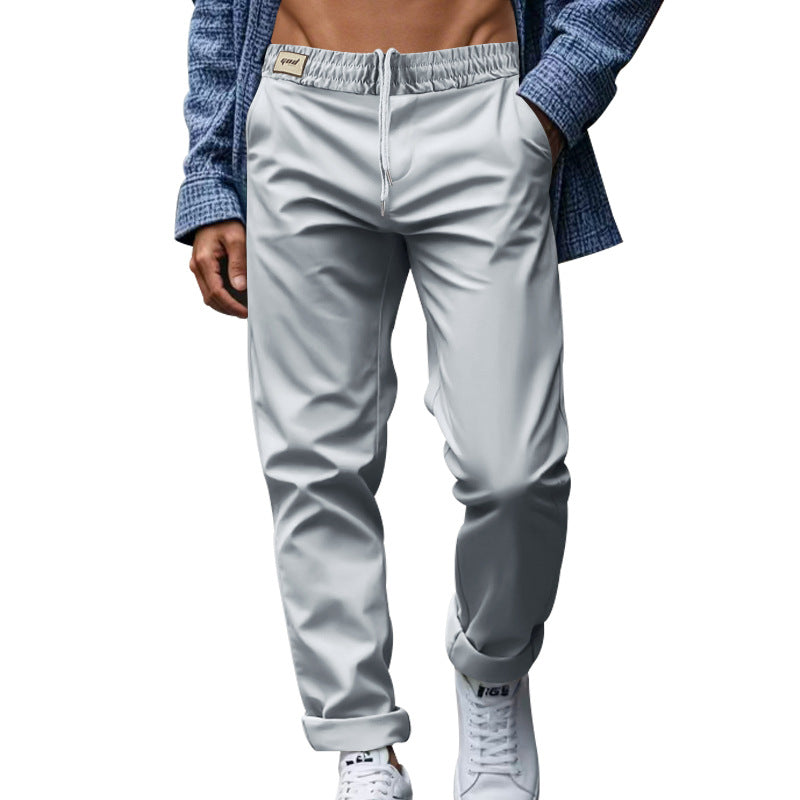 Shop Men's Trousers With Pockets Casual Loose Comfortable Quick-drying Waist-tied Pants