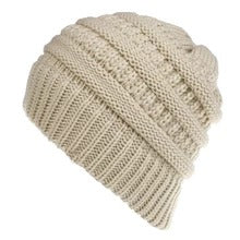 Shop Mixed Color Knitted Wool Hat Ladies Non-labeled Ponytail Hat