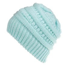 Shop Mixed Color Knitted Wool Hat Ladies Non-labeled Ponytail Hat