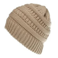 Shop Mixed Color Knitted Wool Hat Ladies Non-labeled Ponytail Hat