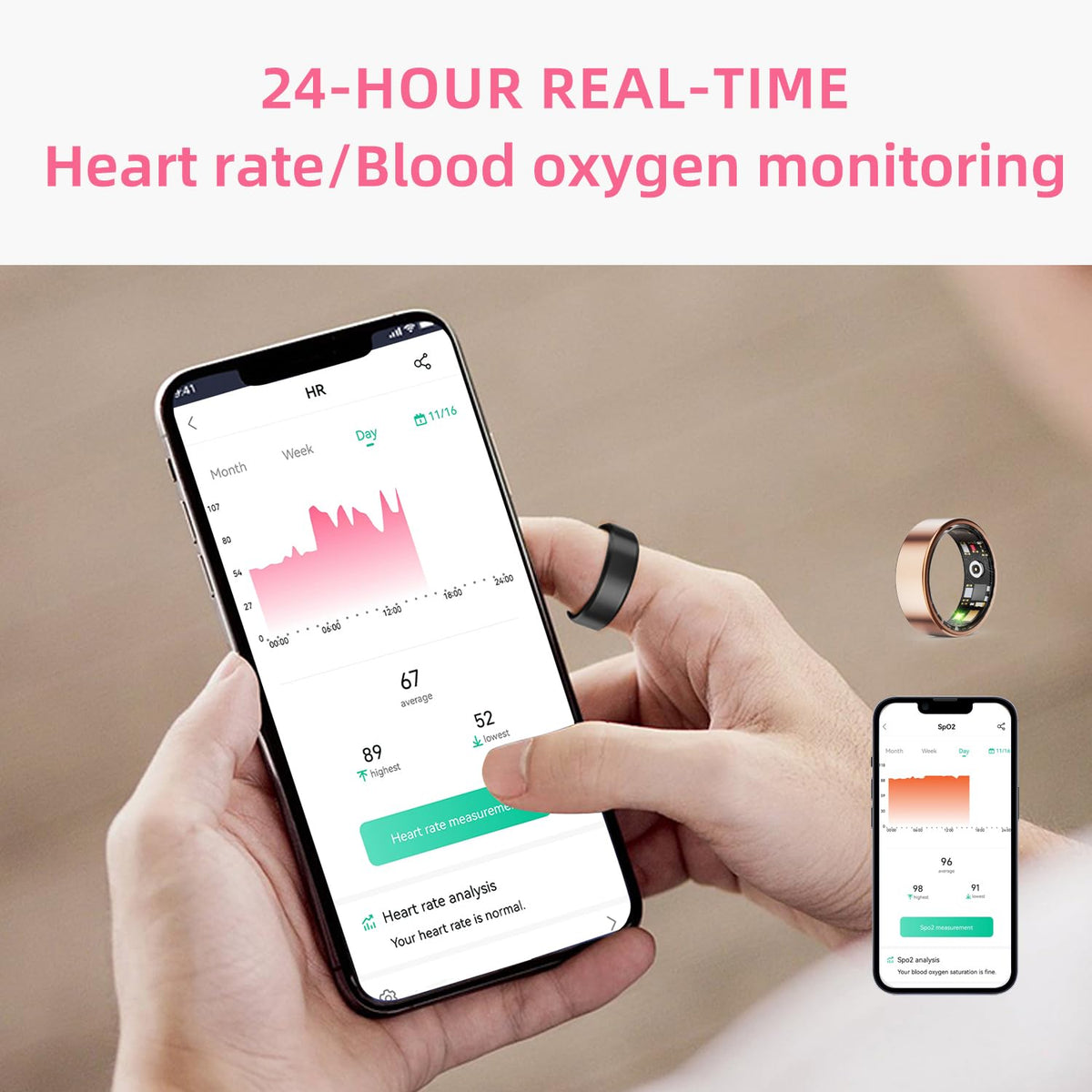 Shop Smart Ring Health Tracker - Fitness  For Men And Women, Waterproof Level Bluetooth