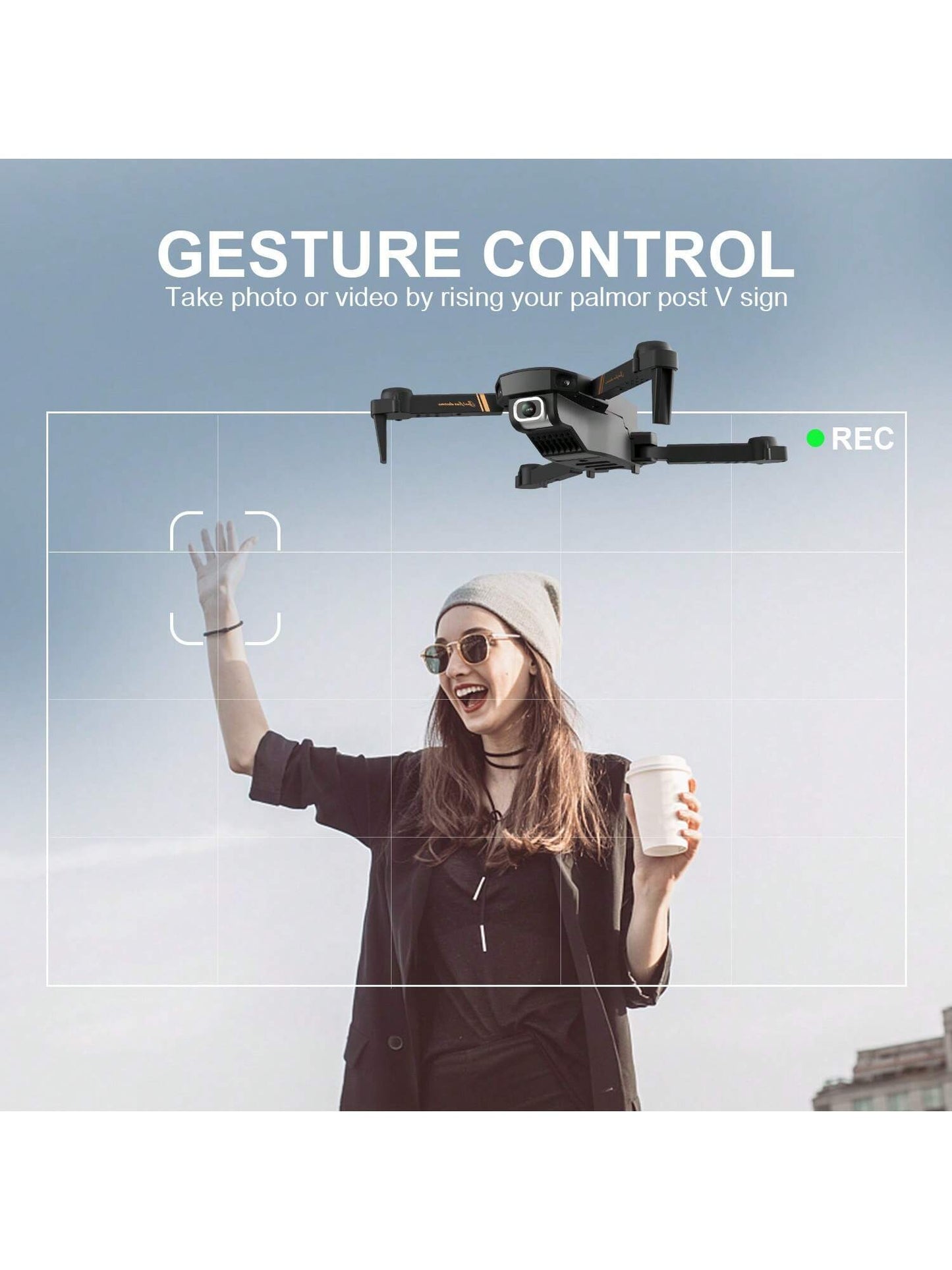 Shop 4DRC V4 Foldable  Drone With Camera 4K 1080P HD Drone ,3 Batteries,Drones For Adults Kids,Remote-Controlled🔥