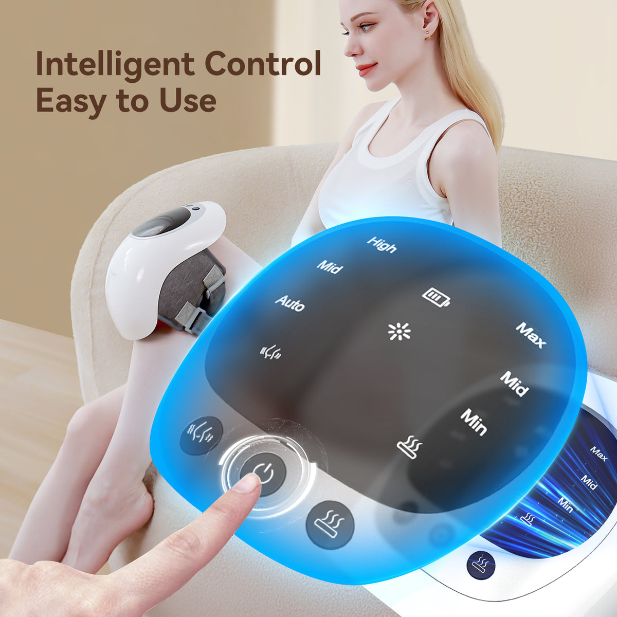 Shop Wireless Knee Massager With LED, Heat & Vibration Pain Relief & Portable
