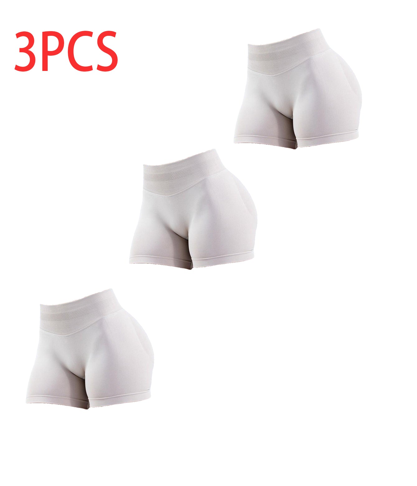 Shop 3PCSHigh-waisted Solid-color Training Shorts