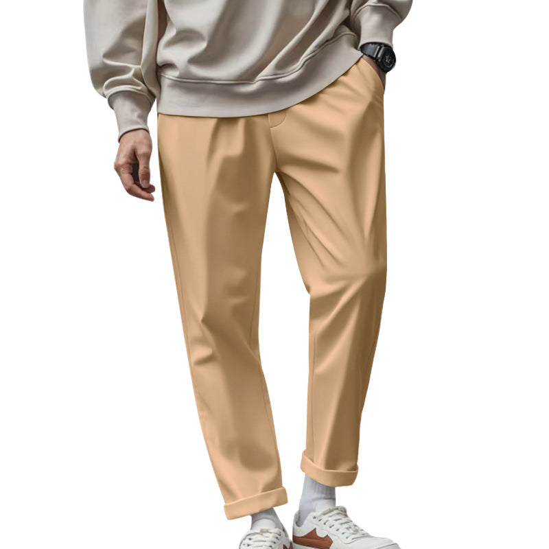 Shop Men's Trousers With Pockets Casual Loose Comfortable Quick-drying Waist-tied Pants