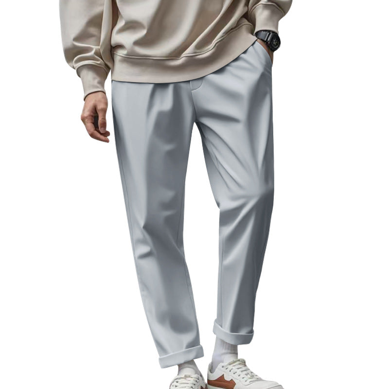 Shop Men's Trousers With Pockets Casual Loose Comfortable Quick-drying Waist-tied Pants