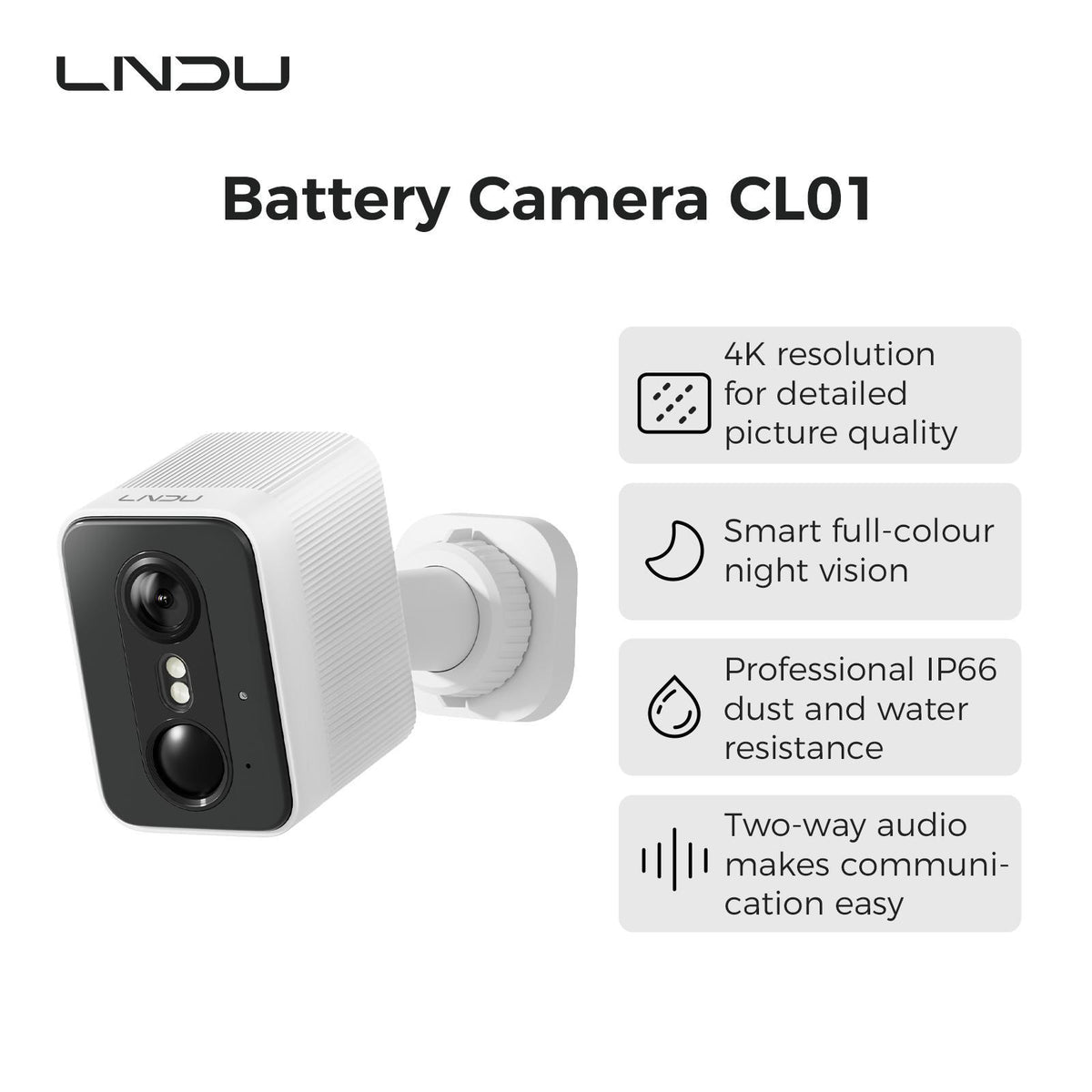 Shop Wireless Security Camera 143 Degree Wide Angle Infrared Night Vision Human Body Sensing  Dual Identification Detection