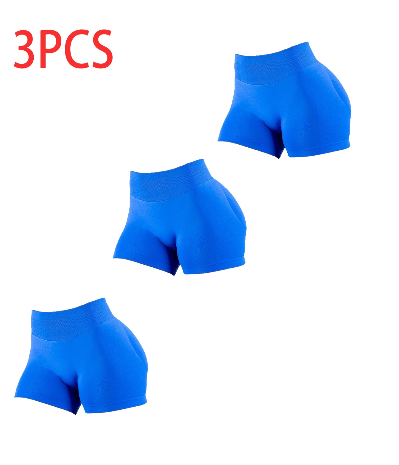 Shop 3PCSHigh-waisted Solid-color Training Shorts