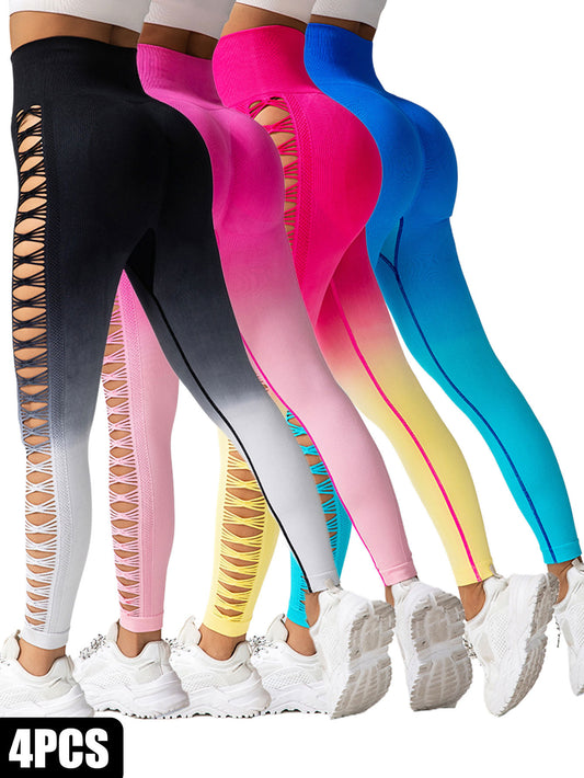 Shop 4 Pack Womans High Waist Fitness Yoga Pants