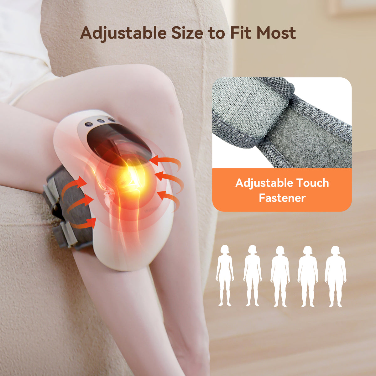 Shop Wireless Knee Massager With LED, Heat & Vibration Pain Relief & Portable