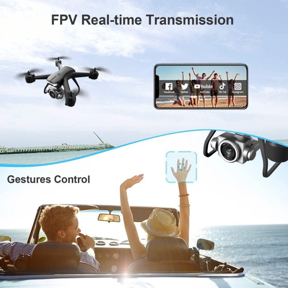 Shop 4DRC V14 Professional Drone 6K HD Dual Camera Wifi FPV Portable RC Quadcopter 2 BATTERY,Drones Suitable For Adults & Beginners