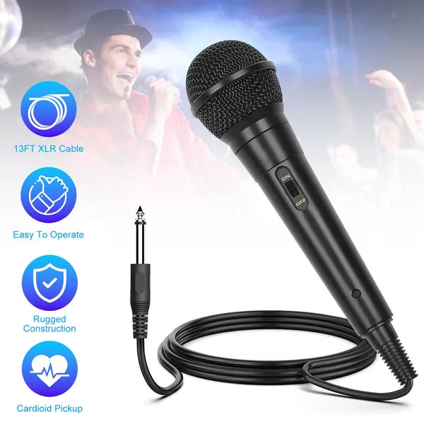 Shop Handheld Wired Microphone Dynamic Vocal Mic With Professional Studio & Live Performance
