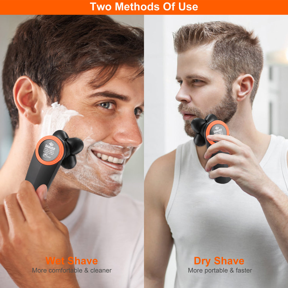 Shop Electric  Razor IPX7 Waterproof Wet & Dry 5 Floating Head  Rechargeable