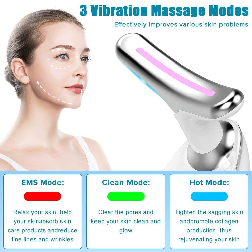 Shop Neck Face Massager Face Sculpting Tool 3 Colour Modes And Vibration For Facial Massager For Double Chin