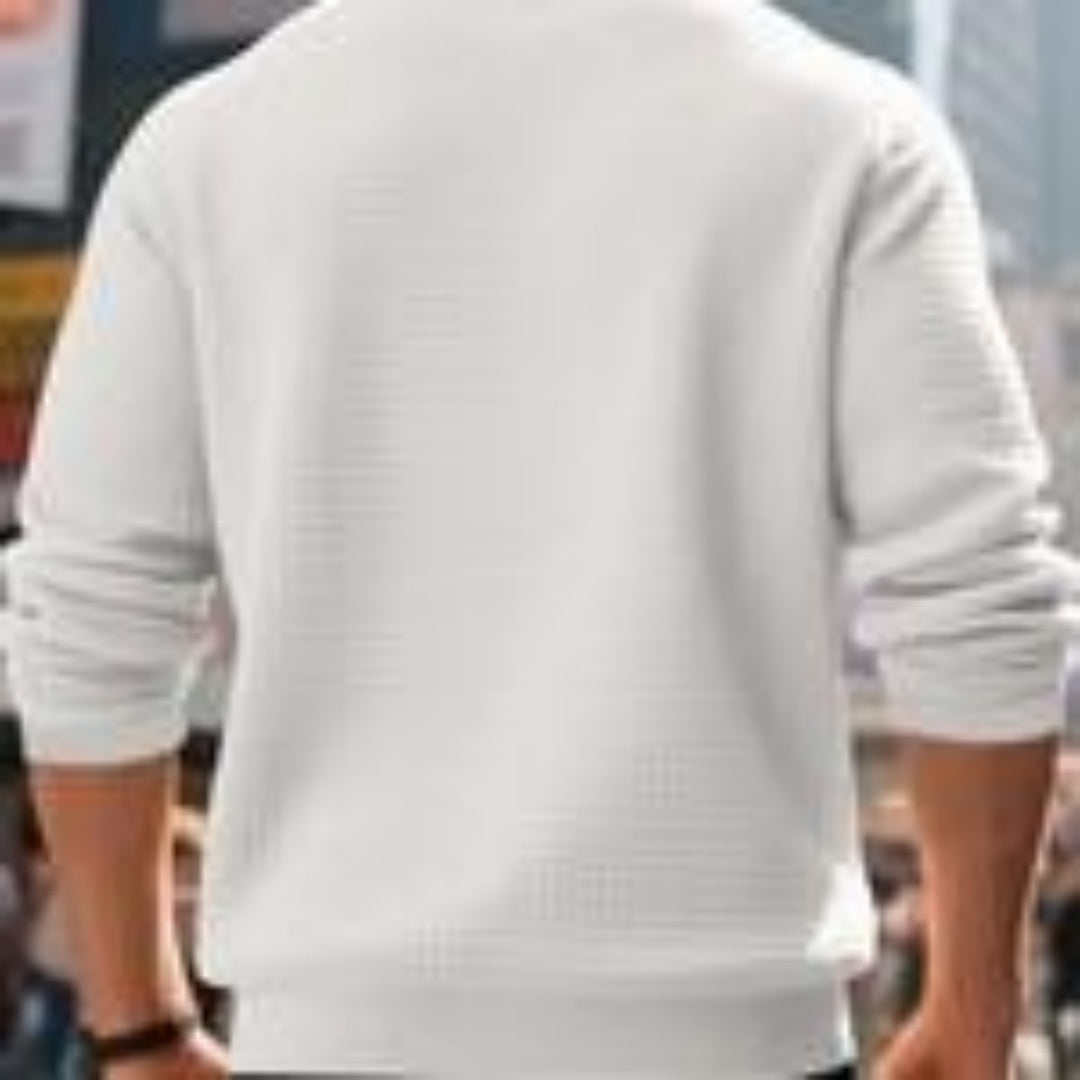 Shop Jacquard Round Neck Hoodie For Men And Women