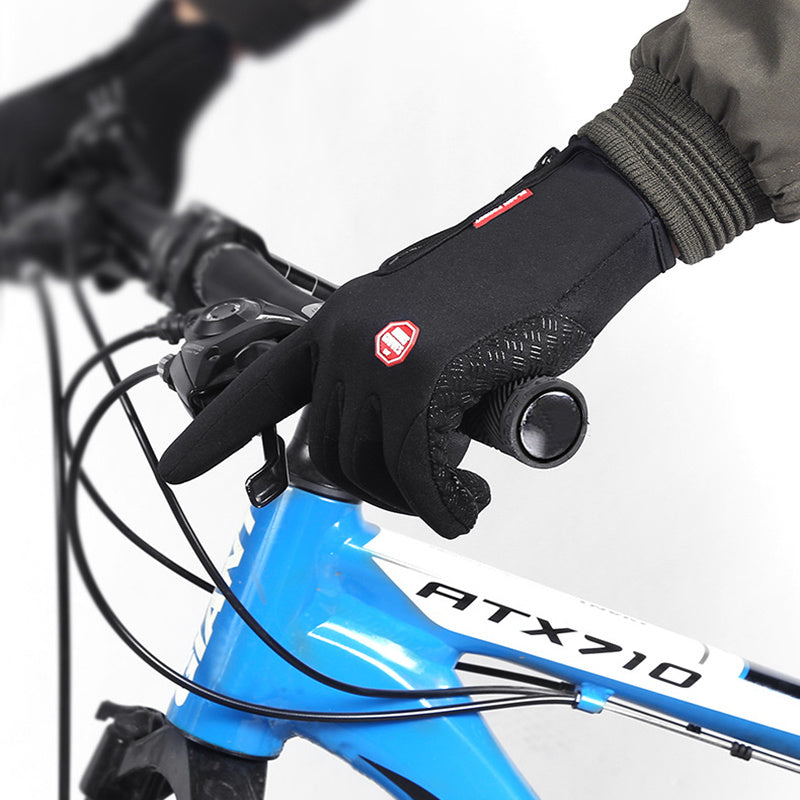 Shop Touch Screen Riding Motorcycle Sliding Waterproof Sports Gloves With Fleece