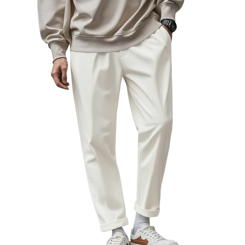 Shop Men's Trousers With Pockets Casual Loose Comfortable Quick-drying Waist-tied Pants