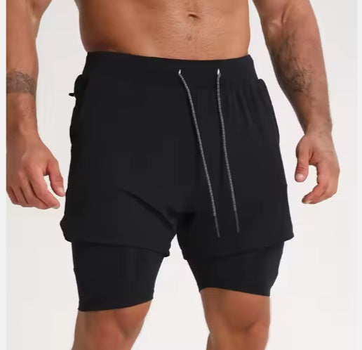 Shop Quick Dry 2 In 1 Gym Shorts Breathable