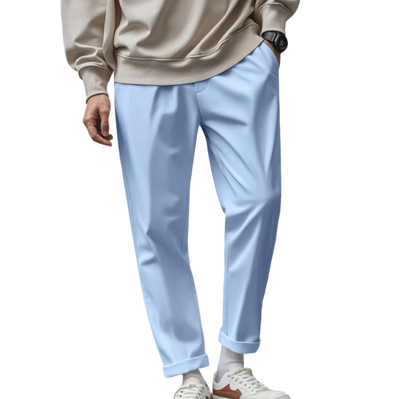 Shop Men's Trousers With Pockets Casual Loose Comfortable Quick-drying Waist-tied Pants