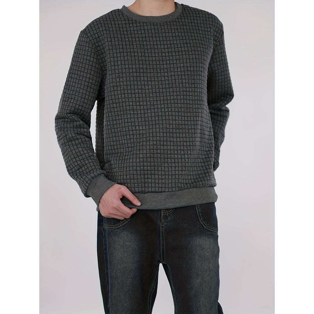 Shop Jacquard Round Neck Hoodie For Men And Women