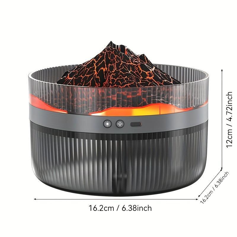 Shop  Color LED Mood Simulation Volcano Flame Light Humidifier Aromatherapy Diffuser For Bedroom, Office, Living Room