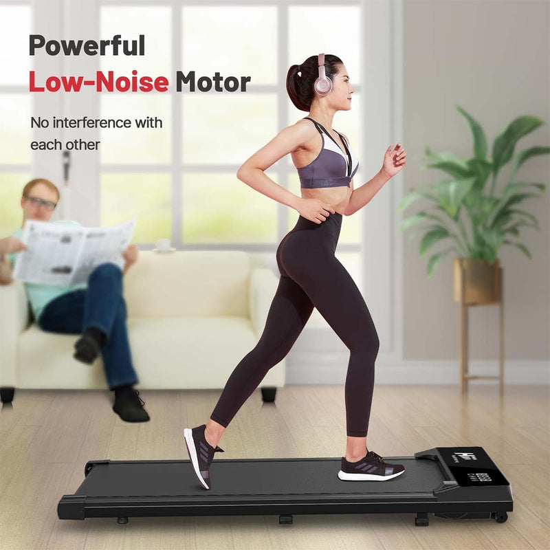 Under Desk Walking  Treadmill, Small Portable Office And Home Treadmill, Quiet And Lightweight Space Saving Treadmill With Remote Control