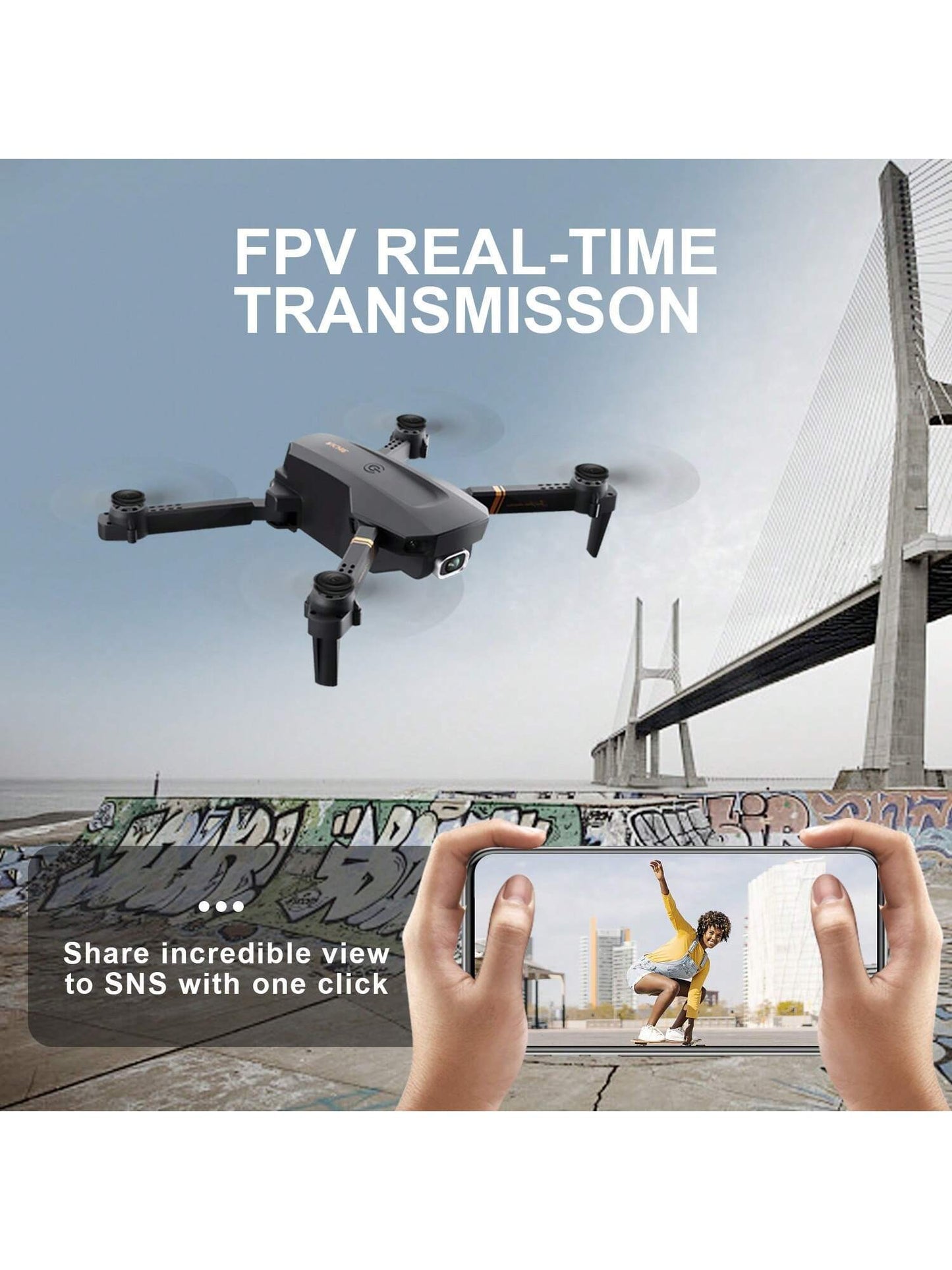 Shop 4DRC V4 Foldable  Drone With Camera 4K 1080P HD Drone ,3 Batteries,Drones For Adults Kids,Remote-Controlled🔥