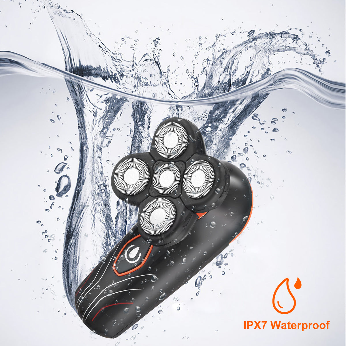 Shop Electric  Razor IPX7 Waterproof Wet & Dry 5 Floating Head  Rechargeable