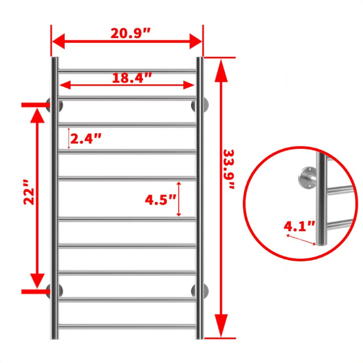 Shop 10 Stainless Steel Wall Mounted Towel Heaters