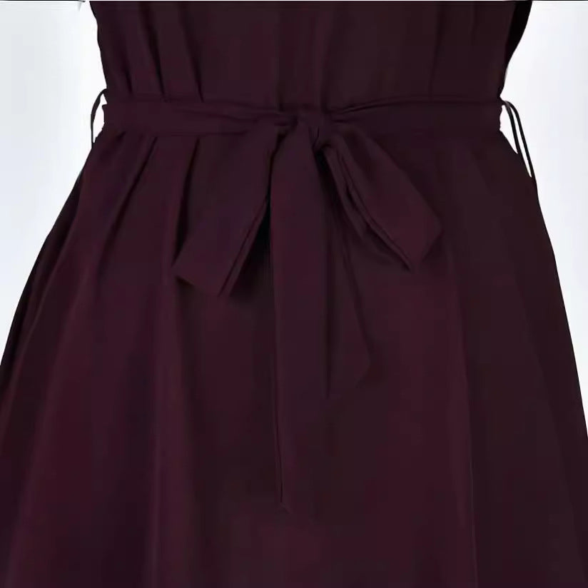 Shop V-Neck Short Sleeve Dress With Belt