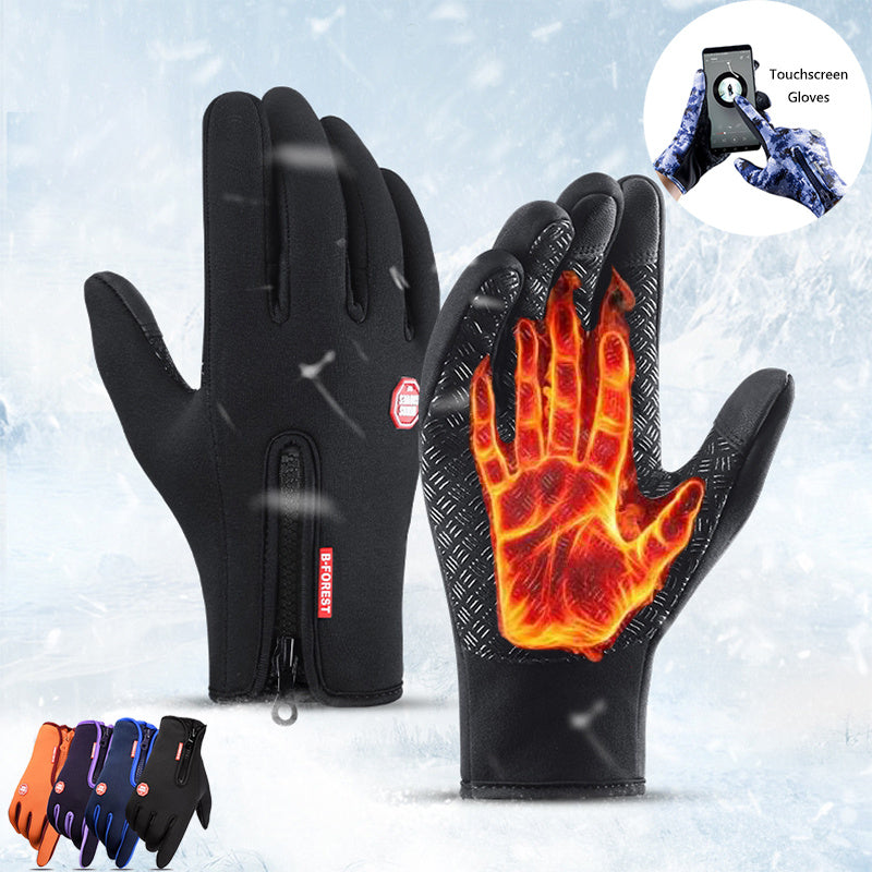 Shop Touch Screen Riding Motorcycle Sliding Waterproof Sports Gloves With Fleece