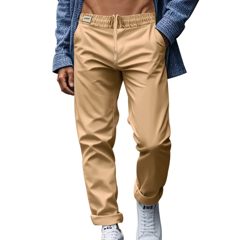 Shop Men's Trousers With Pockets Casual Loose Comfortable Quick-drying Waist-tied Pants