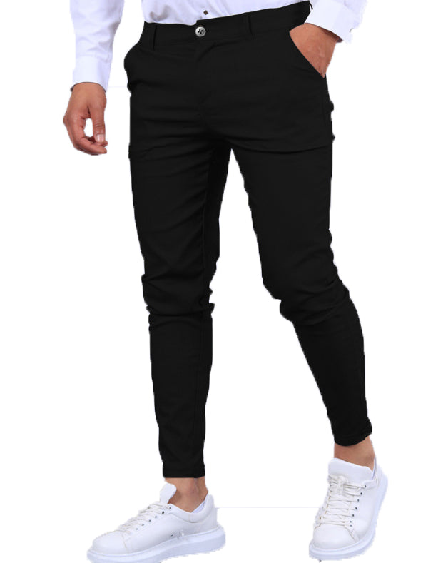 Shop Men's Business Casual Pants Ice Silk Tight Stretch Pants