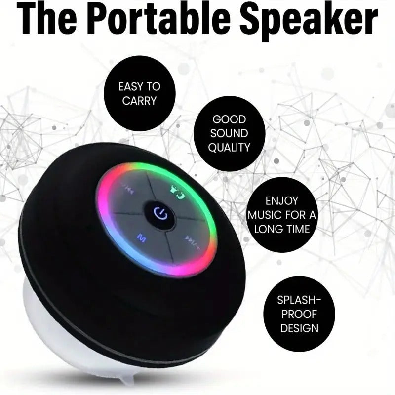 Shop Wireless Speaker In The Bathroom - Audio, USB Charging Button Control, With Suction Cup, Secure Installation - Wireless Connection