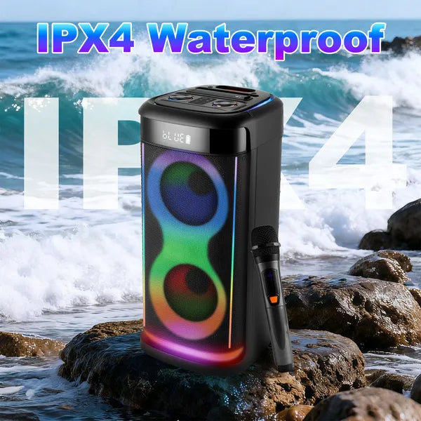 Shop Portable Wireless Party Speaker With LED Light Wireless Mic Remote Control