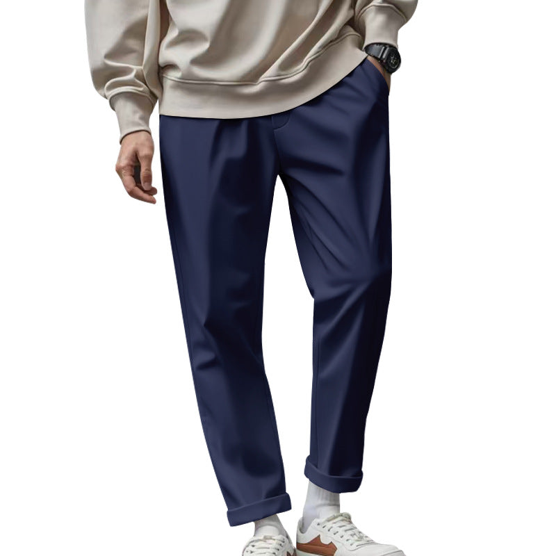 Shop Men's Trousers With Pockets Casual Loose Comfortable Quick-drying Waist-tied Pants