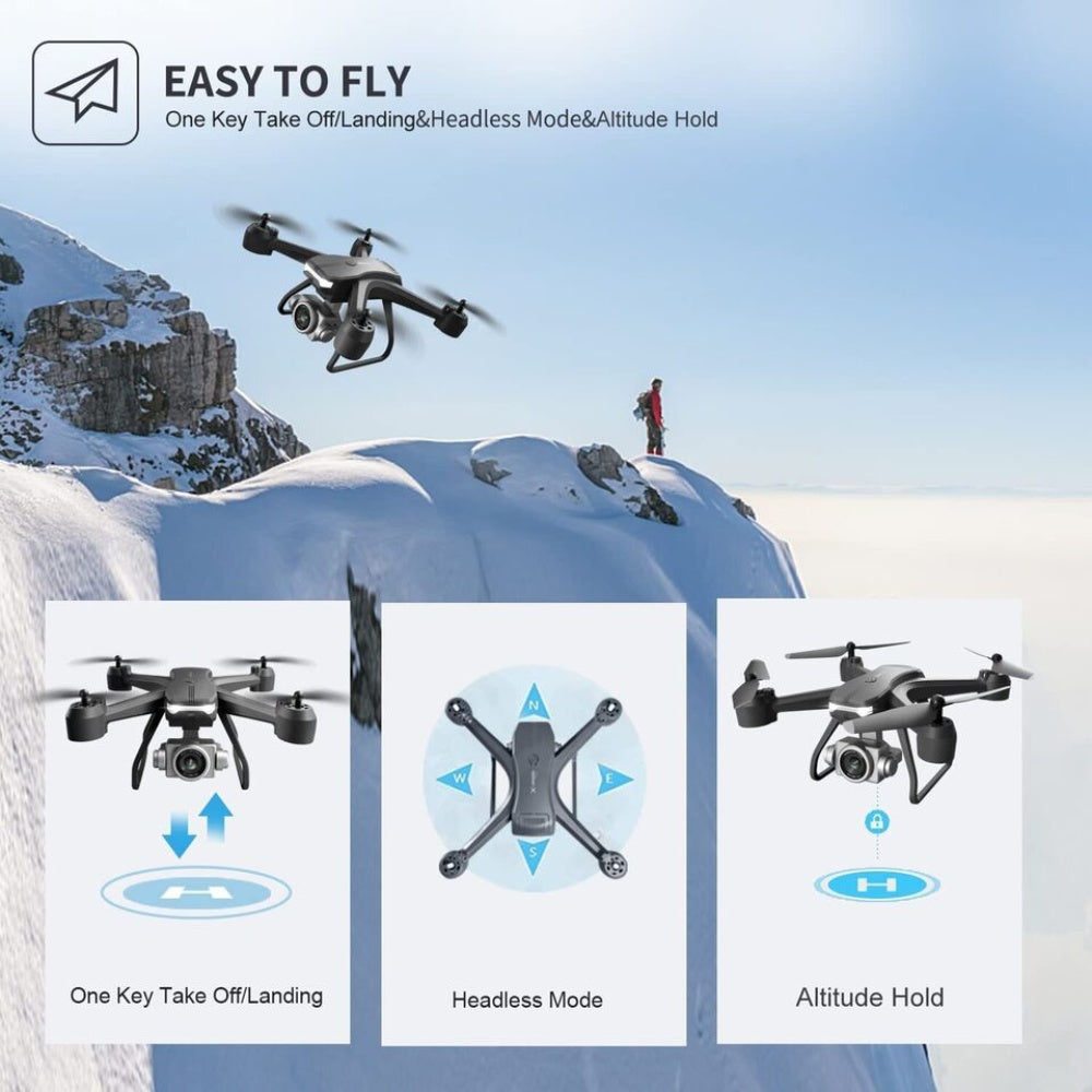 Shop 4DRC V14 Professional Drone 6K HD Dual Camera Wifi FPV Portable RC Quadcopter 2 BATTERY,Drones Suitable For Adults & Beginners